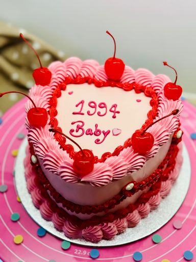 Pink Heart Cake